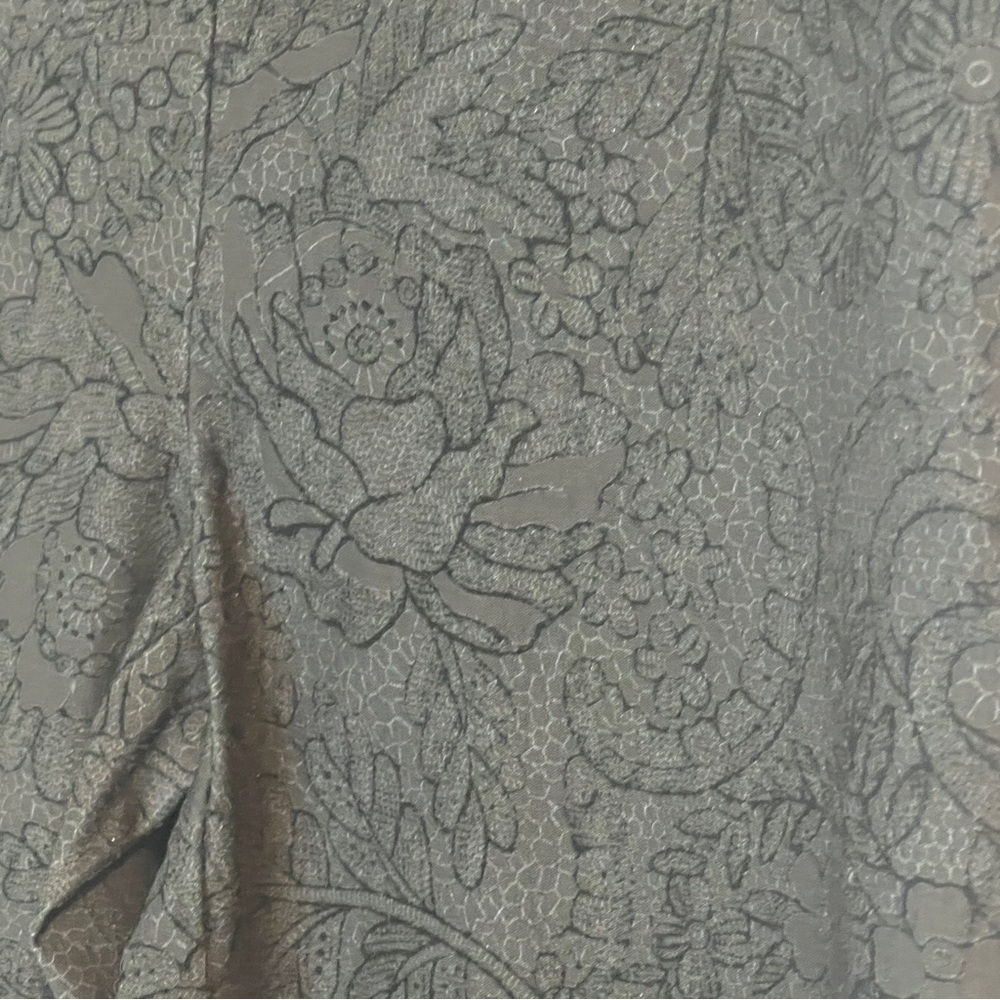 Joseph Ribkoff Black Textured Floral Pants - Picture 3 of 7